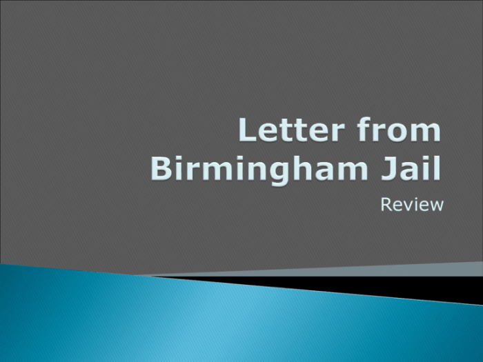 Parallelism in letter from birmingham jail