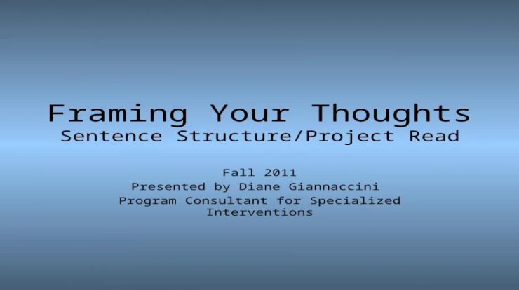 Framing your thoughts project read