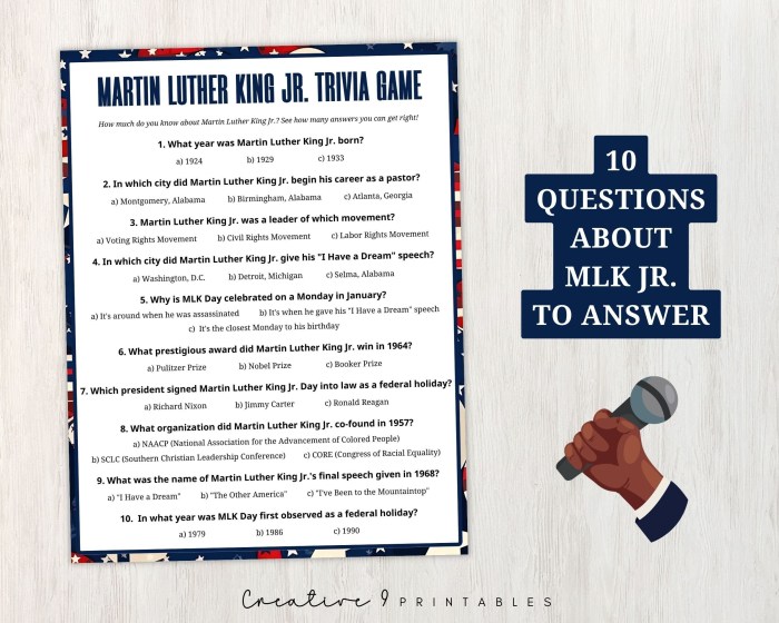 Mlk trivia questions and answers