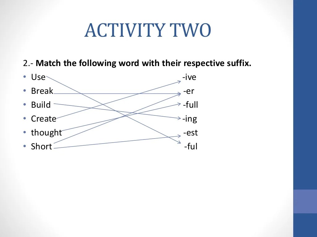 Suffixes