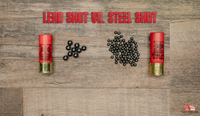 Choose the true statement about steel shot versus lead shot.